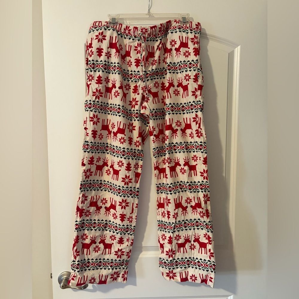 Hanna Andersson Festive Red and White Pajama Bottoms